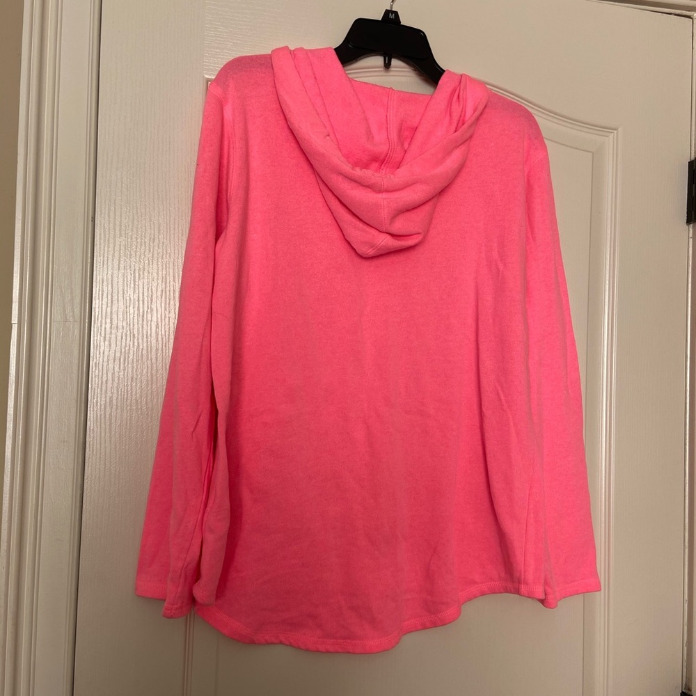 NWOT neon pink “hoodie” long sleeve tee - Picture 4 of 4